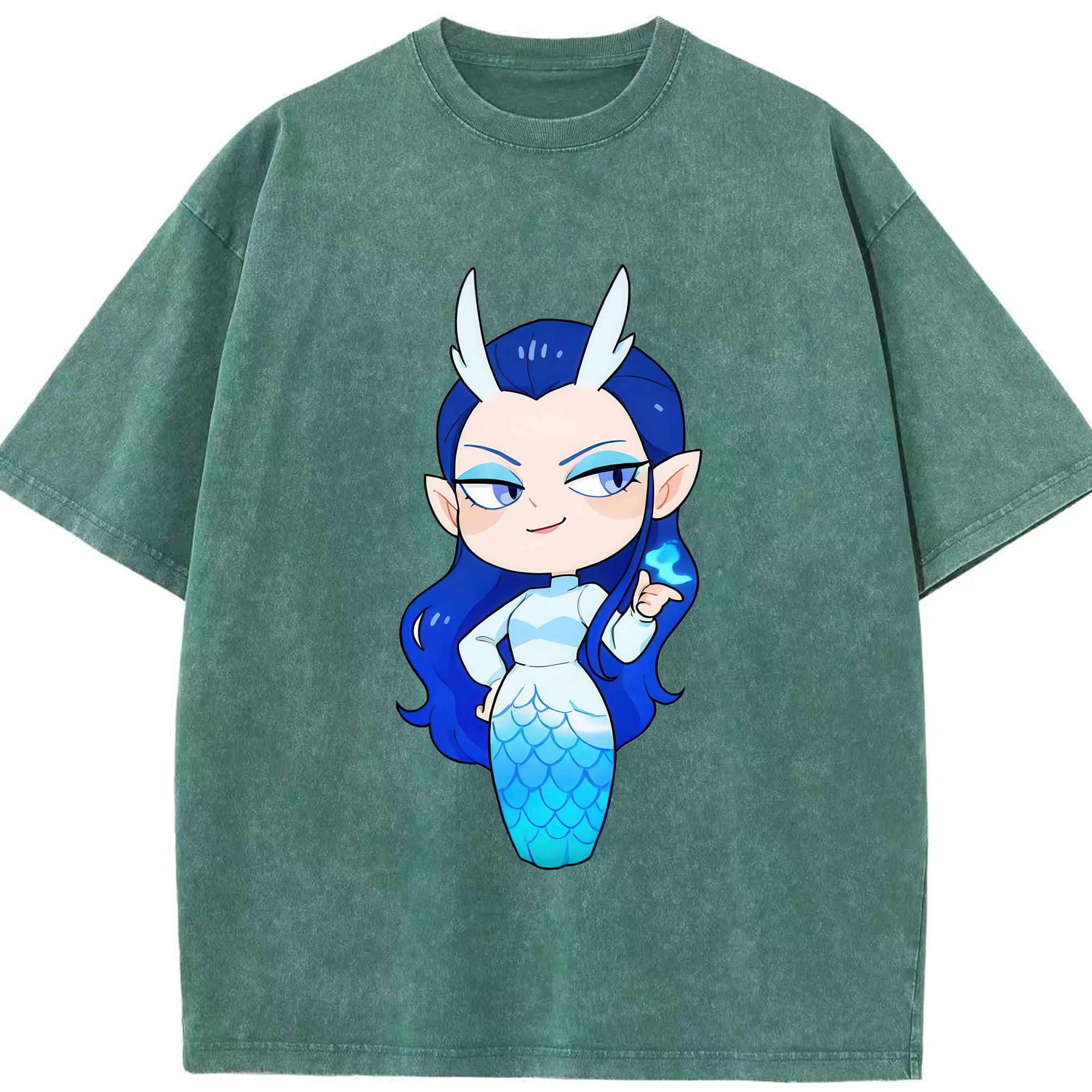 （画像用） Ne Zha 2 ナタ 魔童の大暴れ 綿100% ヴィンテージ風 半袖Tシャツ（フロントプリント）